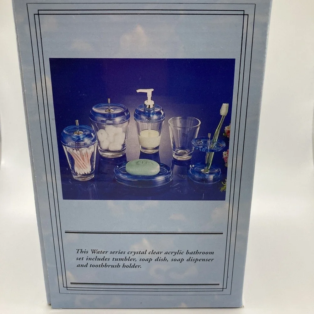Cotton Ball Holder Cotton Ball Cotton Swab Holder Dispenser Clear Blue Container